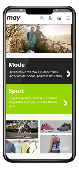 Sport und Mode im May Onlineshop